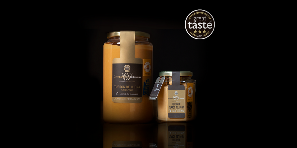 El Bote de Turrón Líquido de Jijona y la Crema de Turrón de Jijona han sido premiados como producto con sabor exquisito con el sello Great Taste de 3 estrellas